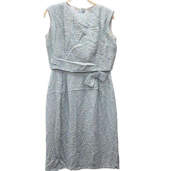 Vintage Ardley New York Brocade Rosette Formal Dress, Teal & Gold - Picture 8 of 11